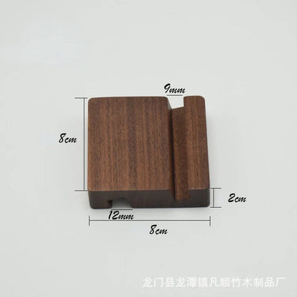 Universal Solid Wood Desk Stand Holder for Mobile Phones & Tablets - Household Accessories