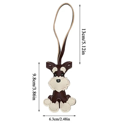 Keychain Bear PU Leather Mini Bag Charm Cute Gift Accessory