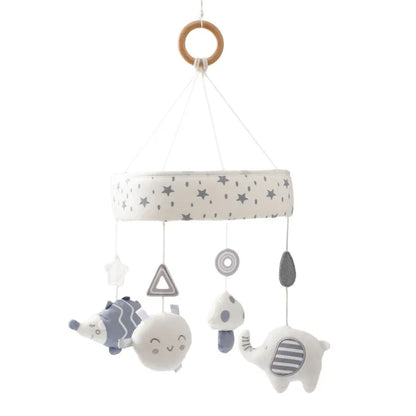 Mobile Baby Wooden Crib Hanging Toy Newborn Nursery Fall 2025 Soothing Music Developmental Gift