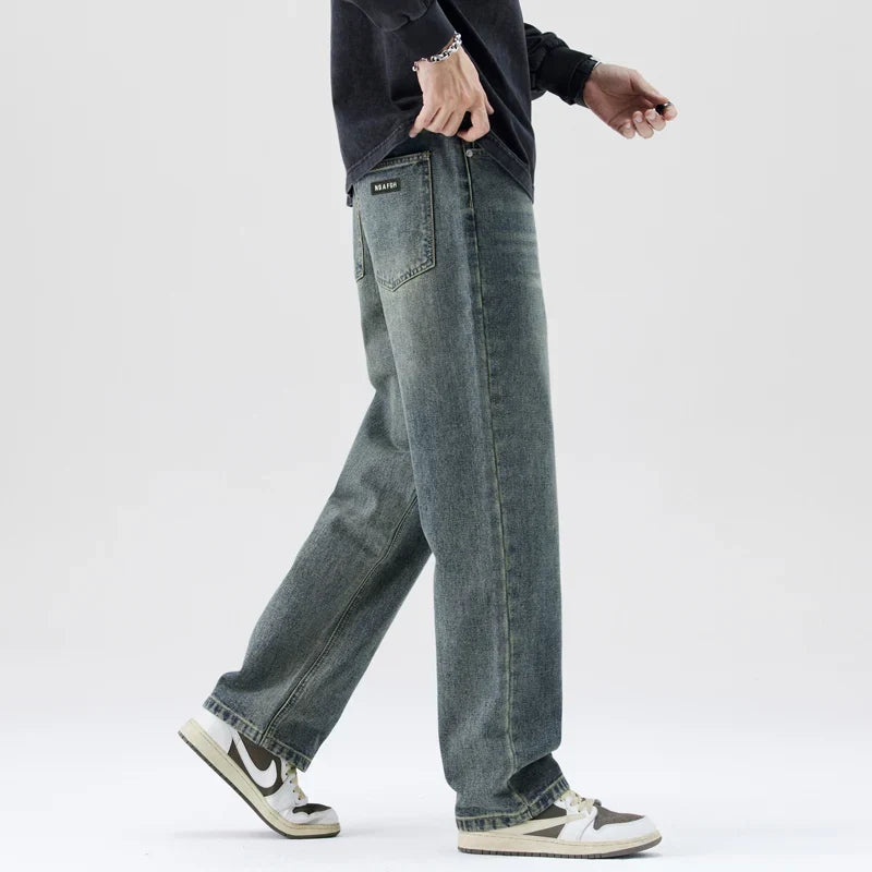 Men's Heavyweight Jeans - Loose Straight, Cotton Street