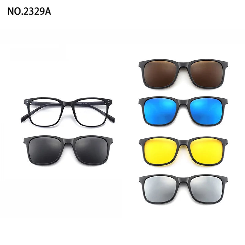 Magnetic Clip Sunglasses Interchangeable Lens Kit 5 Lenses Polarized Prescription Ready Summer 2026 Gift