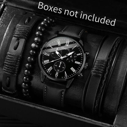 Quartz Watch And Bracelet Kit Nylon Band Casual Gift