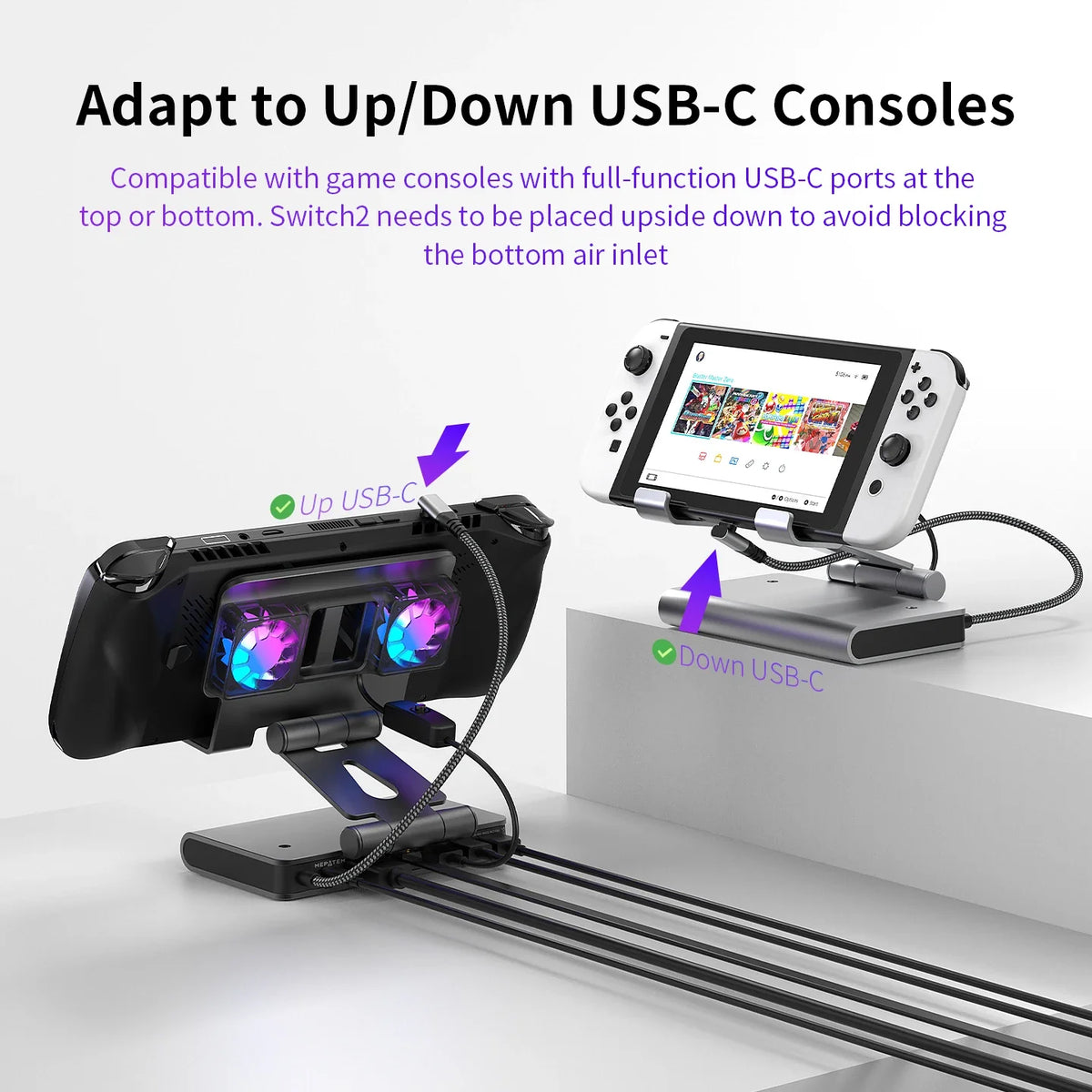 Station Docking 100W With Dual Fans 4K HDMI Gaming Dock