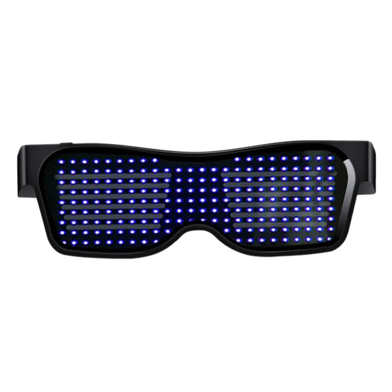 LED Bluetooth Text Glasses for DJs - USB Charging Party Gift