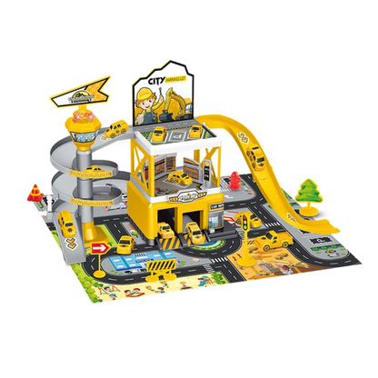 Garage Multi-Storey Racing Track with Cars - Interactive Parking Toy for Boys
