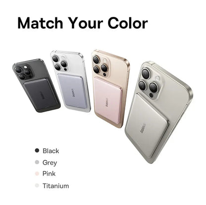 Card-Sized 10000mAh PD 27W & 5000mAh PD 20W Cordless Charging 2026 – Ultra-Slim Magnetic Power Bank