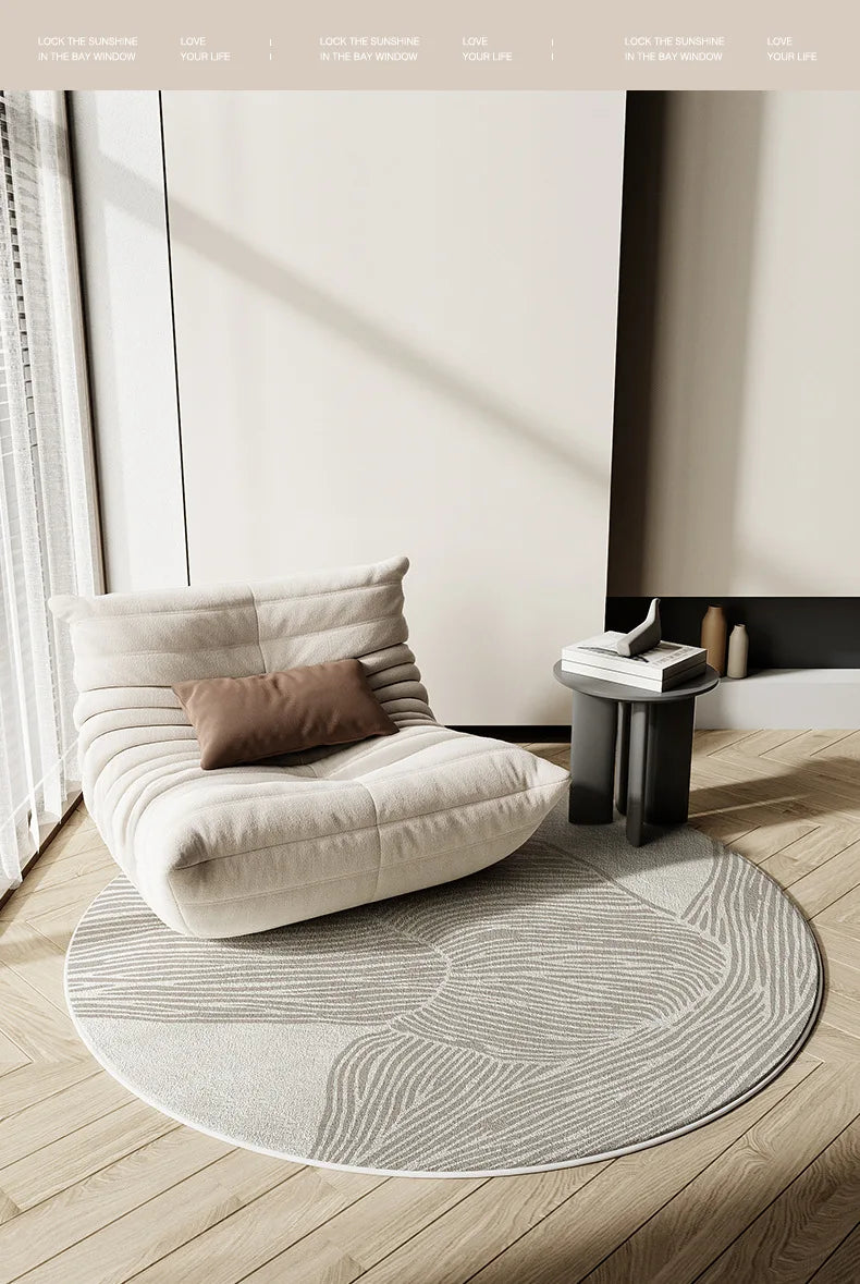Area Round Rug Faux Cashmere Wabi Sabi Fall 2025 Cozy