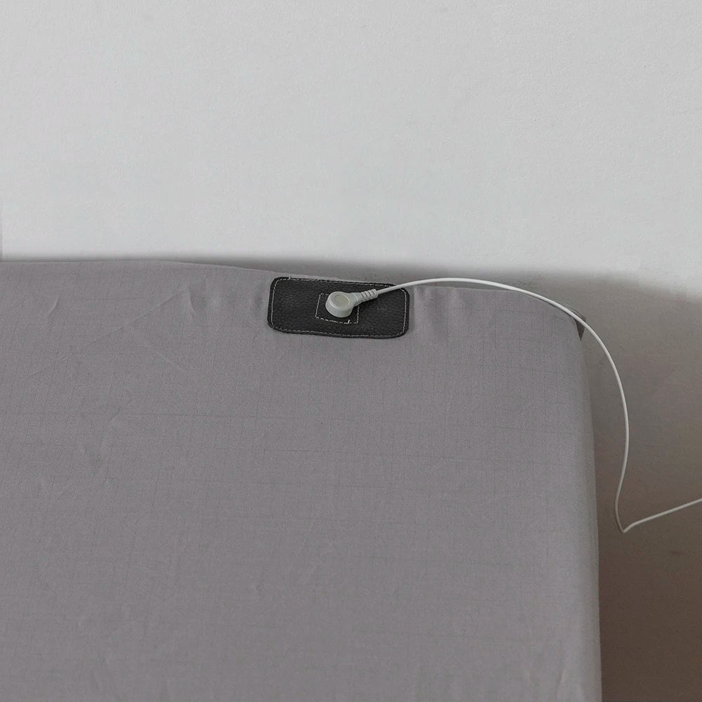 Grounding Earthing Fitted Sheet Cotton Silver Plug Included