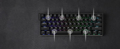 60 Mechanical Percent Hot Swap Keyboard Aluminum RGB Hall