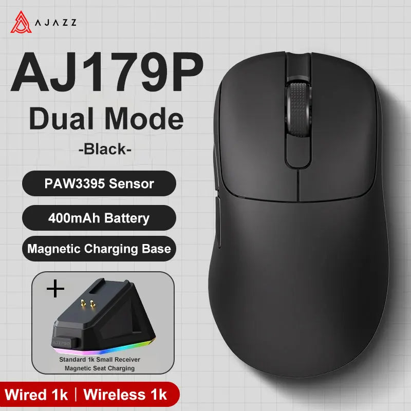 Gaming Mouse Magnetic Charging Comfort-Grip Light Cordless
