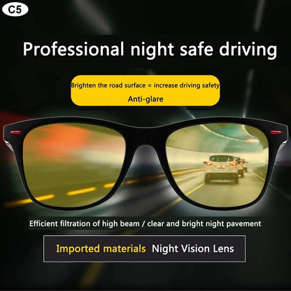 Sunglasses Polarized for Men Night Vision - PC Frame Outdoor Sport Goggles