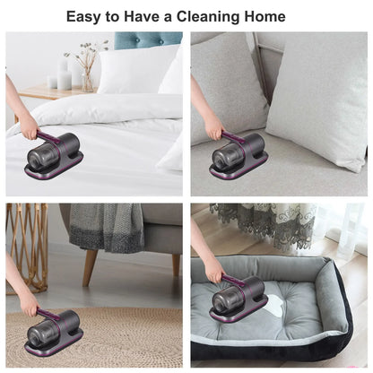 Travel-Friendly Mattress Vacuum Cleaner 100W Cordless UV Bed Cleaner 8000Pa Strong Suction
