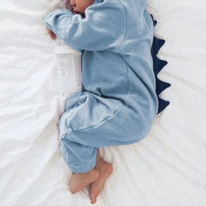 Baby Newborn Dinosaur Hooded Romper Jumpsuit Autumn Winter Clothes for Boys and Girls