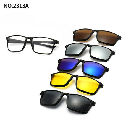 Magnetic Clip Sunglasses Interchangeable Lens Kit 5 Lenses Polarized Prescription Ready Summer 2026 Gift