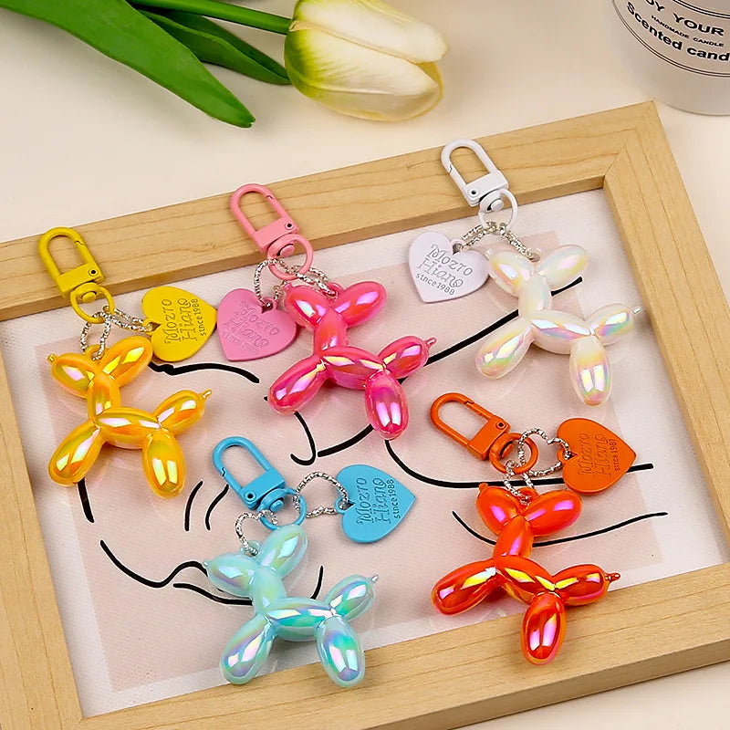 Dog Balloon Keychain Resin Cute Bag Pendant Fall 2025 Gift