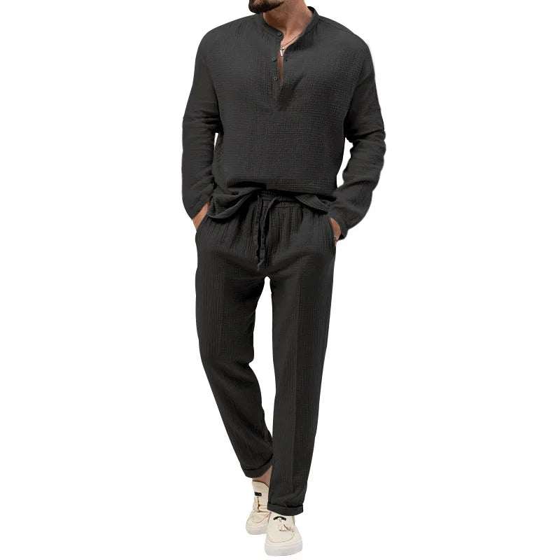 Fashion Casual Summer Men's T-Shirt & Shorts Kit - Breathable Short Sleeve Beach Suit