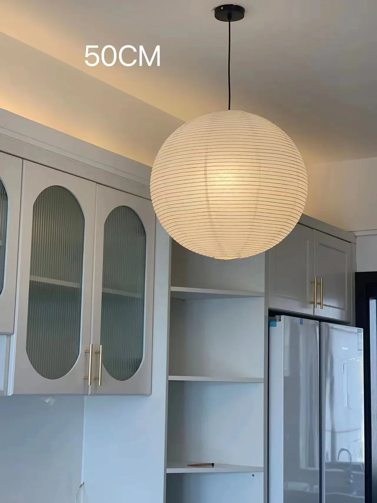 Pendant Japandi Lamp Wabi Sabi Rice Paper Round LED Dimmable