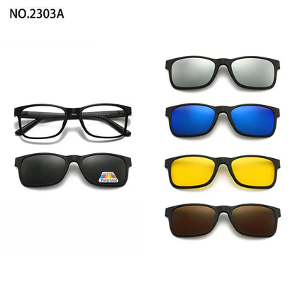 Magnetic Clip Sunglasses Interchangeable Lens Kit 5 Lenses Polarized Prescription Ready Summer 2026 Gift