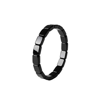 natural stone beaded stretch, geometric, gift jewelry – Supportive men's hematite bracelet