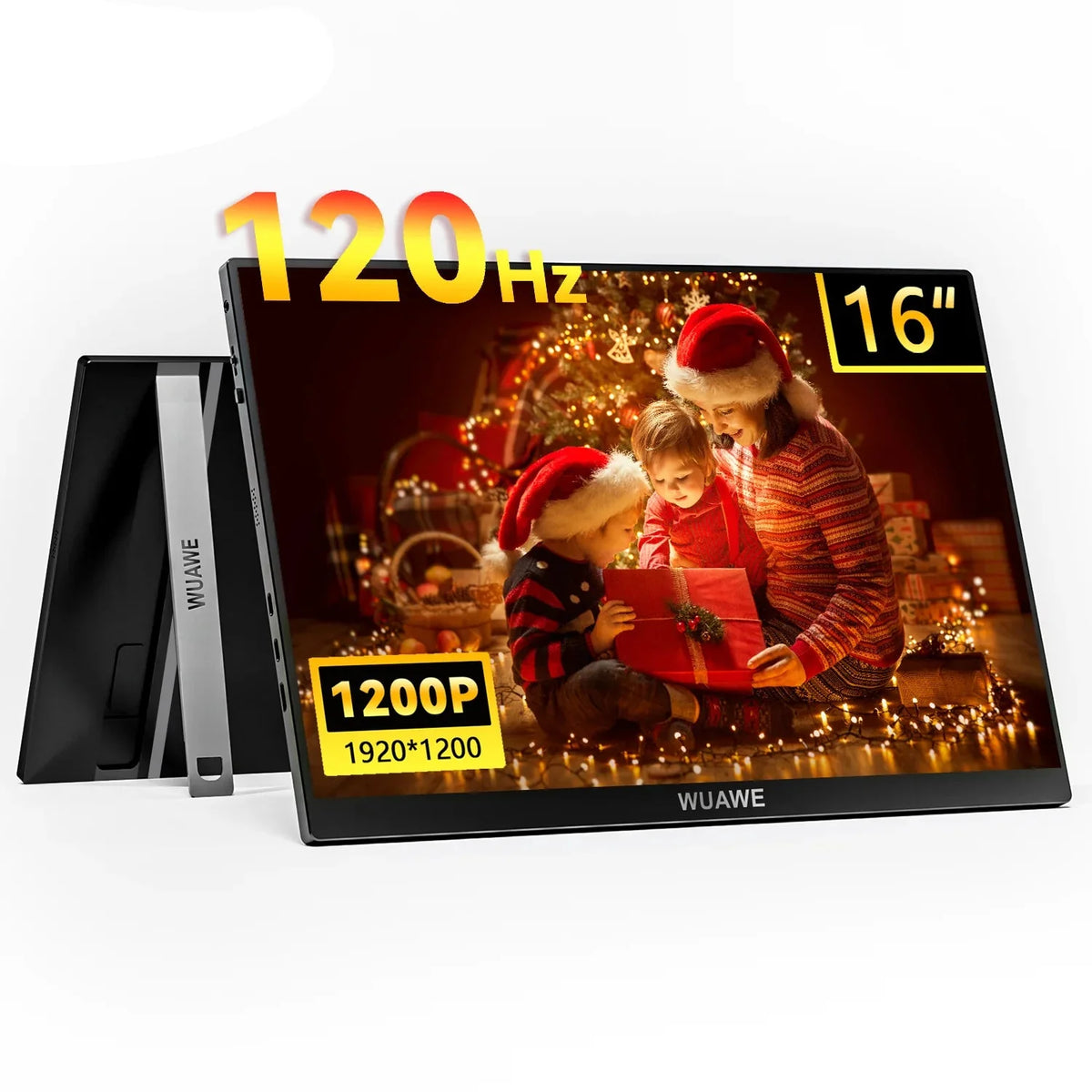 16 Inch 120Hz Travel-Friendly Monitor 1920x1200 HDR Holiday Gift