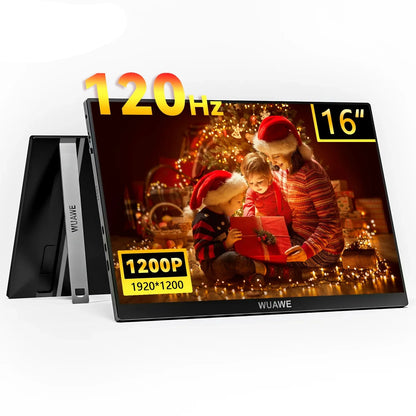 16 Inch 120Hz Travel-Friendly Monitor 1920x1200 HDR Holiday Gift