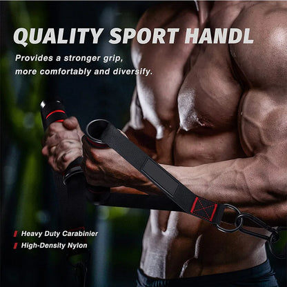 Duty Heavy D-Ring Metal Gym Handles - Fitness Equipment for Cable Machines & Resistance Bands