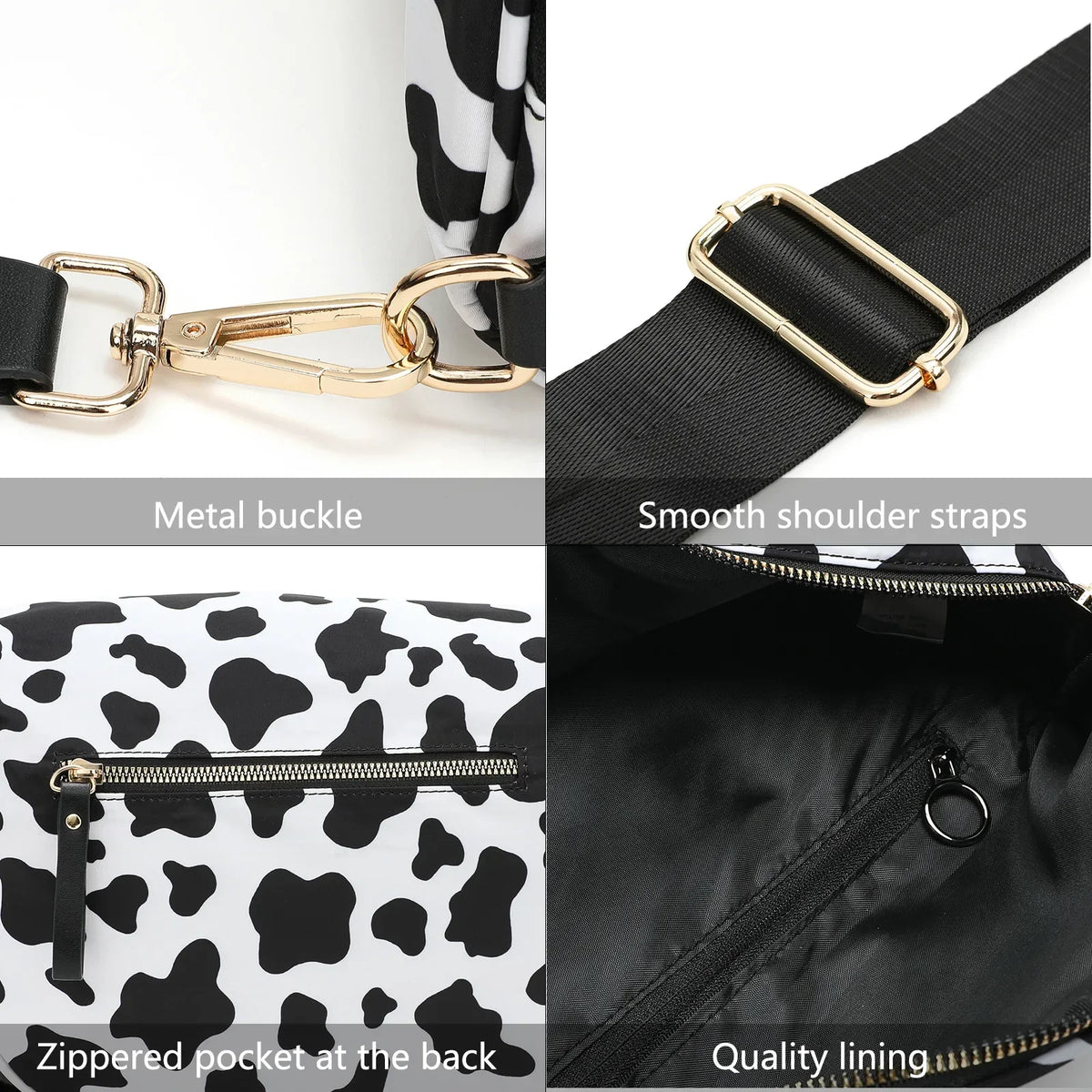 large capacity bum bag, adjustable crossbody mommy travel bag – Casual women's checkered fanny pack