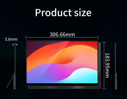 OLED 13.3 Travel-Friendly Monitor Metal Frame Travel Display