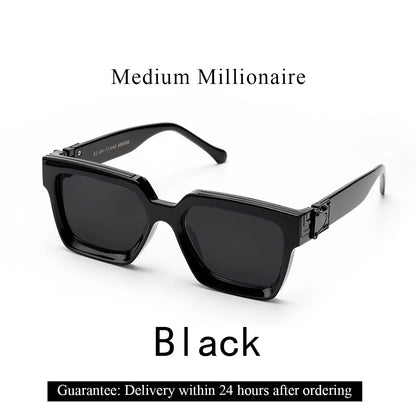 Sunglasses Black Retro Square Shades Deluxe Fashion Eyewear Fall 2026 Trend Gift Idea
