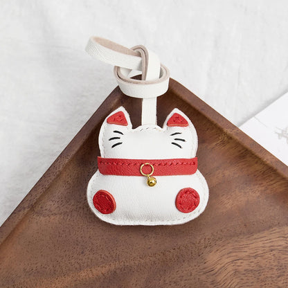 Bag Leather Charm No Face Keychain Black Cozy Cute Gift