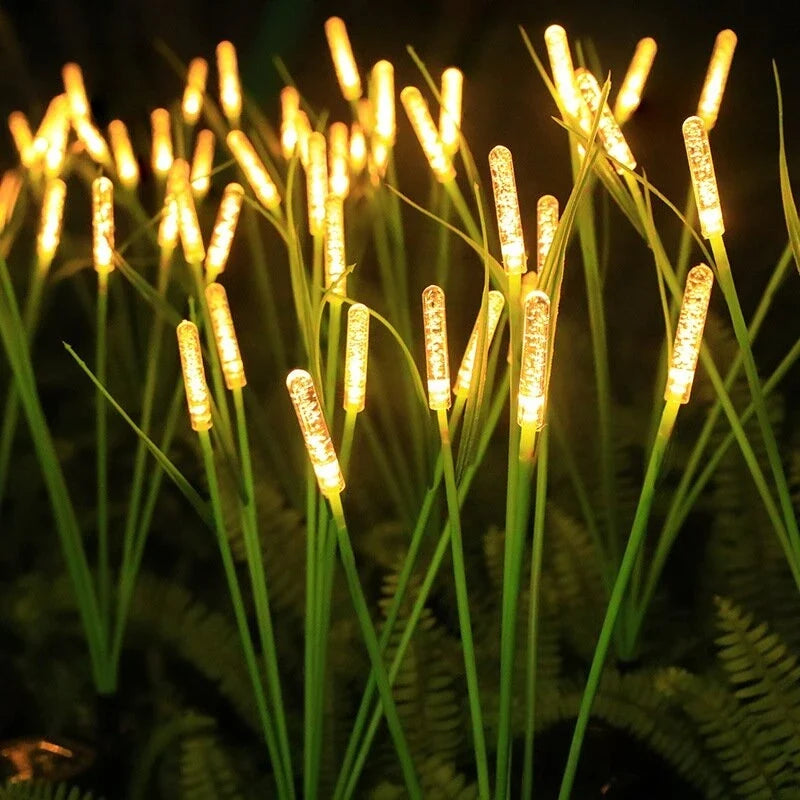 LED Solar Reed Garden Lights Plastic Outdoor Water-Resistant Swaying Pathway Lamps Summer 2026 Patio Decor
