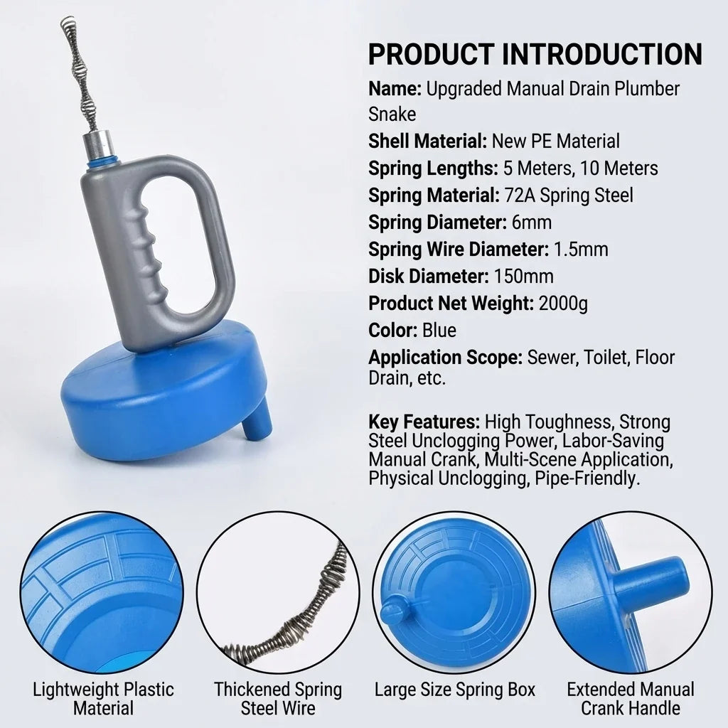 Fast Clog Removal For Bathroom And Kitchen, Spring Cleaning 2026 – Drain Unblocker Extendable Hand-Held Drain Cleaner