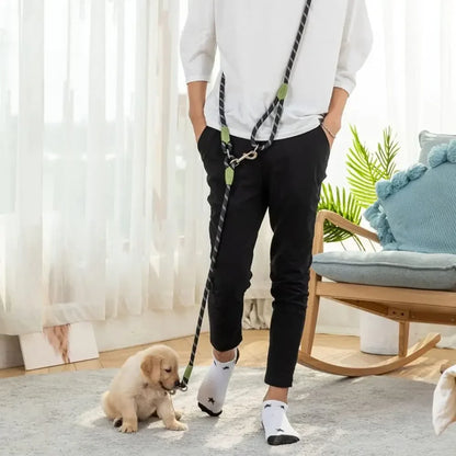 Hands Free Dog Leash Reflective Flexible Nylon Walking Jogging Leash Fall 2025 Secure Hands Free Control