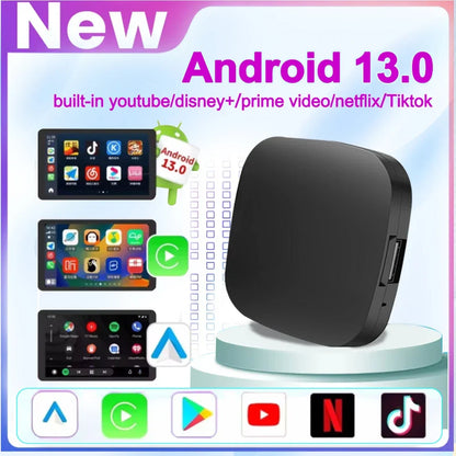 Android TV Box CarPlay AI Cordless BuiltIn Play Store Android Auto YouTube Netflix Fall 2025 Trend Gift