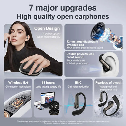Translation AI Earbuds With Noise Canceling Ear Hook Sports