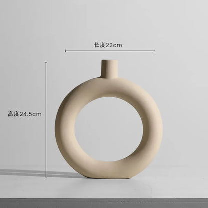 Ceramic Vase Embryo Sculptural Tabletop Vase Scandinavian Minimalist Household Decor Fall 2025 Ideal For Dry Flower Display