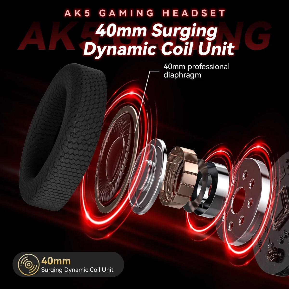 Gaming Headset Wired Light With Omnidirectional Mic