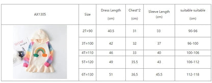 Long Sleeve Knee-Length, Floral Print, Cotton, Casual Autumn Wear – Plush Girls Dress