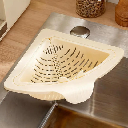 Sink Magnetic Drain Basket Triangle Stainless Steel For Vegetables And Fruit Drainage Eco Friendly Kitchen Organizer