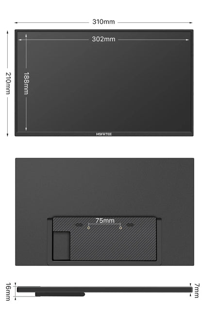 Travel-Friendly 14.1 Inch 1080P IPS Gaming Monitor With Stand
