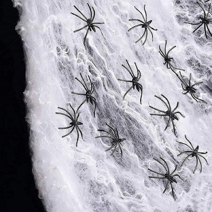 Spider Halloween Web with Spiders - Haunted House Outdoor/Indoor Decor