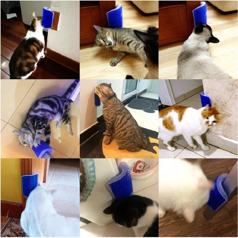 Grooming Cat Scratcher Brush & Massager for Dogs and Cats - Pet Hair Remover, 8 Colors