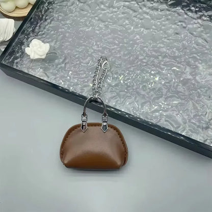 1+1 Free Birkin Inspired Mini Hand Bag - Compact Shell Coin Bag Charm Keychain
