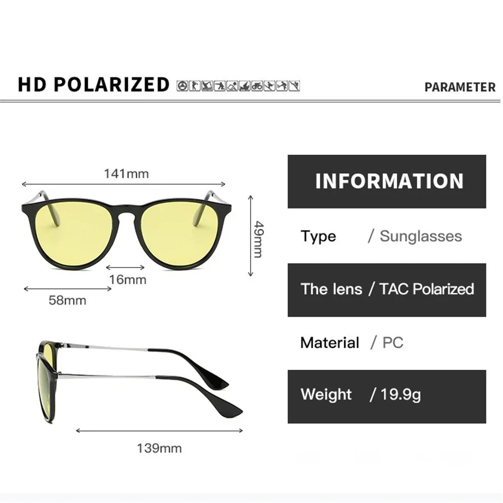 Sunglasses Photochromic For Night Driving Polarized UV400 Lenses Color Changing Glasses Fall 2025 Trend