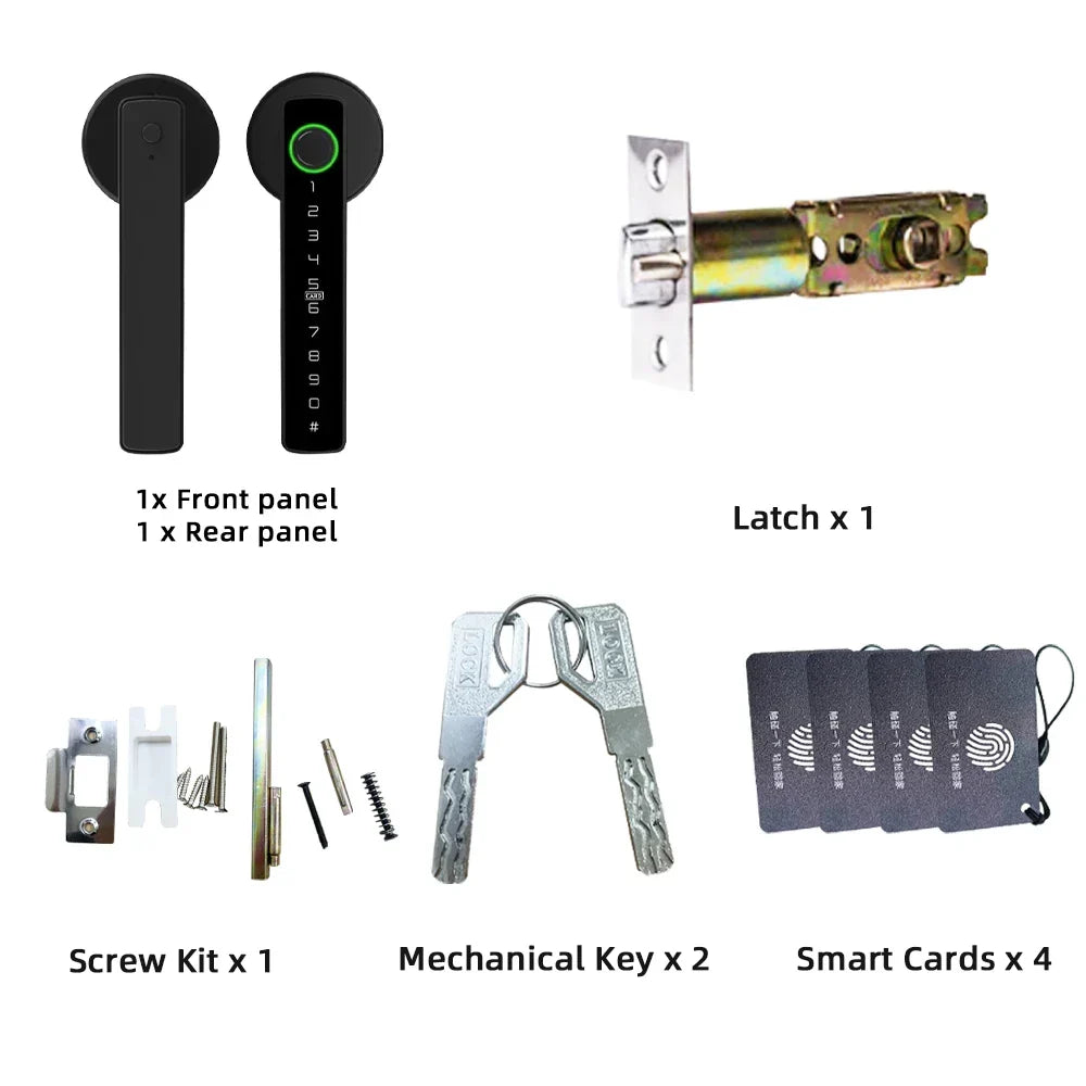 Smart Door Lock Fingerprint Bluetooth Tuya Digital Electronic Lock Smart Household 2025 Keyless Multi Access
