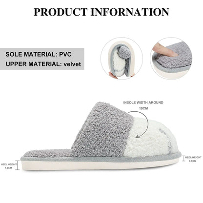 Plush, cozy women's slippers - cat paw design, memory foam insole, indoor winter lounging