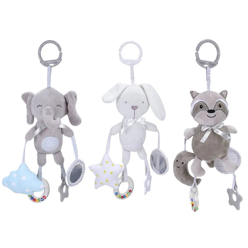 Elephant Plush Rattle Newborn Sensory Toys Plush Bell