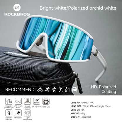 Cycling Sunglasses Polarized UV400 Anti-Fog Photochromic Outdoor Eyewear All-Season Anti-Slip Unisex