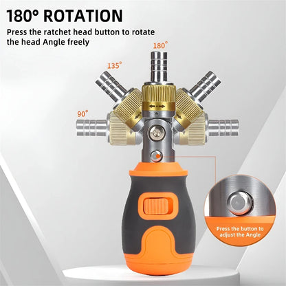 Travel-Friendly 8-in-1 Mini Ratchet Screwdriver Kit - Magnetic Multi-Tools for Household Use