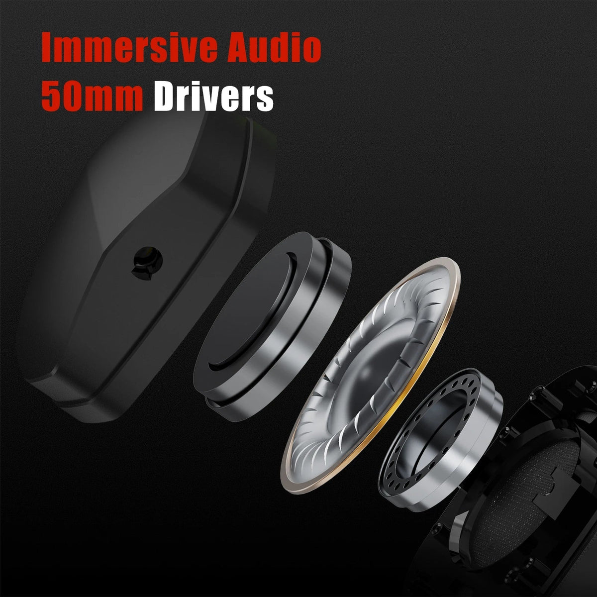 Cordless Gaming Headset With Mic Active Noise Cancellation
